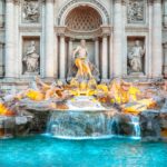 The Trevi Fountain of Rome, Italy